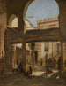 Scene in the Kalaun Mosque Complex in Cairo - Franz von Lenbach — artwork view