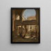 Scene in the Kalaun Mosque Complex in Cairo - Franz von Lenbach — framed artwork on a wall