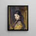 Unknown Girl - Franz von Lenbach — framed artwork on a wall