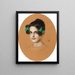 Portrait of the girl Marie with green ribbons - Franz von Stuck — framed artwork on a wall