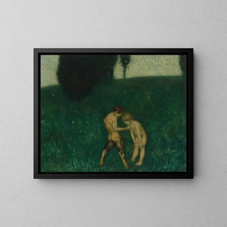 Glühwürmchen - Franz von Stuck — framed artwork on a wall