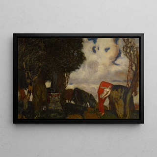 Iphigenia at Aulis - Franz von Stuck — framed artwork on a wall