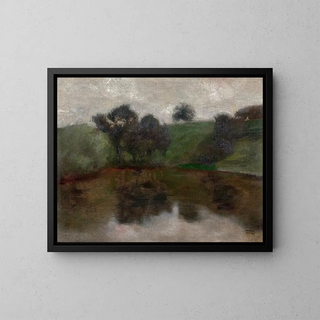 Landscape - Franz von Stuck — framed artwork on a wall