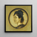 Marie Stuck in Japanese costume - Franz von Stuck — framed artwork on a wall
