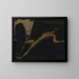 Prometheus - Franz von Stuck — framed artwork on a wall