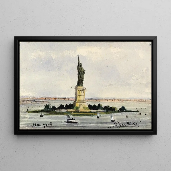New York - Frédéric Auguste Bartholdi — framed artwork on a wall