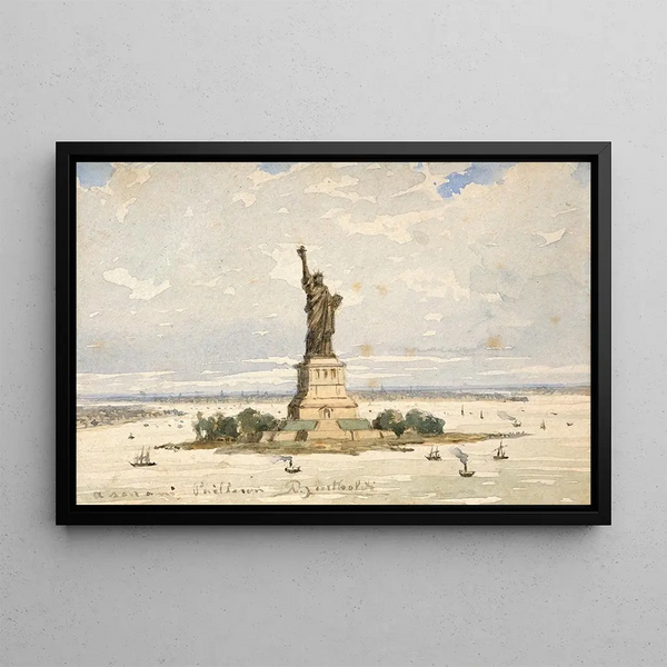 The Statue of Liberty - Frédéric Auguste Bartholdi — framed artwork on a wall