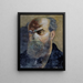 Portrait of Paul Verlaine 1844-1896 poet - Frédéric Auguste Cazals — framed artwork on a wall
