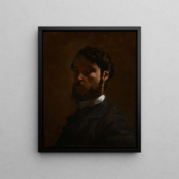 Self-portrait Painting - Frédéric Bazille — framed artwork on a wall