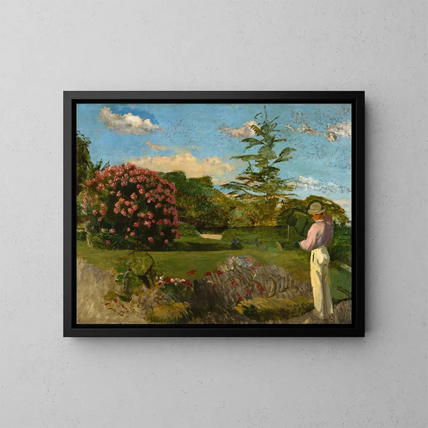 The Little Gardener - Frédéric Bazille — framed artwork on a wall