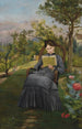 Thérèse reading in Méric Park - Frédéric Bazille — artwork view