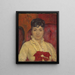 Portrait of the artist's wife - Frédéric Cordey — framed artwork on a wall