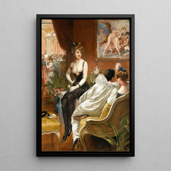 The Masquerade Ball - Frédéric Dufaux II — framed artwork on a wall