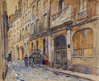 Entrance to the Old Saint-André Cemetery, 13 Suger Street, in 1906, 6th arrondissement - Frédéric Houbron — artwork view