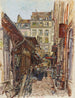 Interior of the Marché des Enfants Rouges painting in 1907 3rd arrondissement - Frédéric Houbron — artwork view