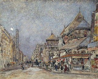 La rue Raumer and the chevet of the Saint-Martin-des-Champs church - Frédéric Houbron — artwork view