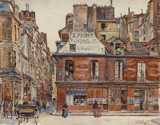 La rue Sauval vue de la rue Saint-Honoré en 1901, 1st arrondissement - Frédéric Houbron — artwork view