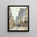 La rue du Chevalier-de-la-Barre avec le Sacré-Cœur en construction - Frédéric Houbron — framed artwork on a wall