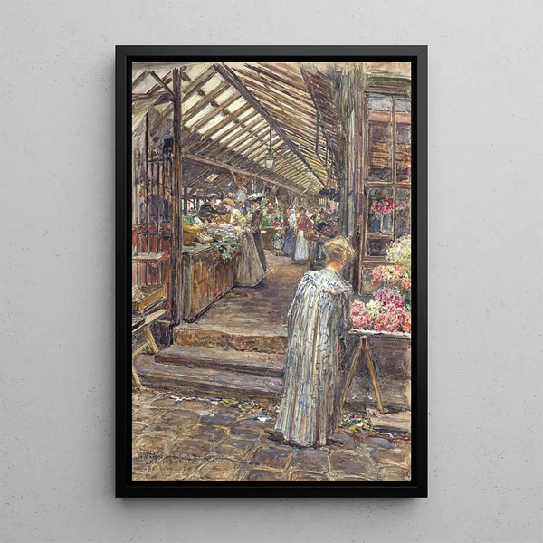 Le Marché des Enfants Rouges rue de Bretagne - Frédéric Houbron — framed artwork on a wall