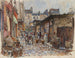 The Marché des Enfants Rouges in the West under the rain in 1907, 3rd arrondissement - Frédéric Houbron — artwork view