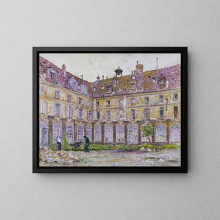The cloister of the Abbey at Bois, rue de Sèvres - Frédéric Houbron — framed artwork on a wall