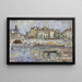 Le quai de l'Hôtel de Ville et le pont Louis-Philippe - Frédéric Houbron — framed artwork on a wall