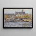The Quai de l'Hôtel-de-Ville and Saint-Gervais-Saint-Protais Church - Frédéric Houbron — framed artwork on a wall