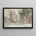 Rue Hermel Montmartre - Frédéric Houbron — framed artwork on a wall