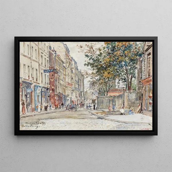 Rue Hermel Montmartre - Frédéric Houbron — framed artwork on a wall