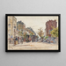Tramways impériale dans une avenue de Paris en 1901 - Frédéric Houbron — framed artwork on a wall