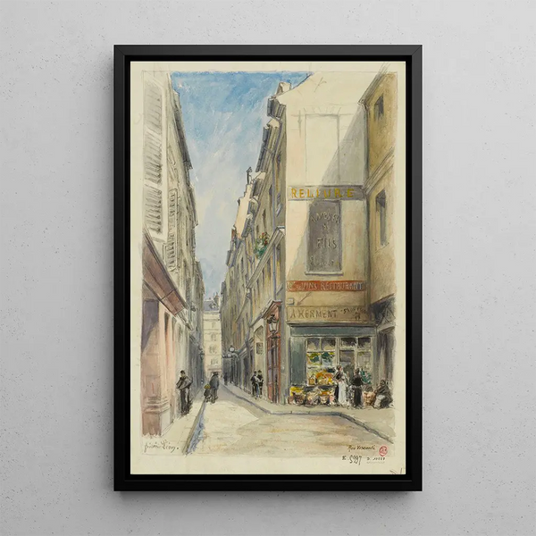 Rue Visconti VIe arrondissement Paris - Frédéric Léon — framed artwork on a wall