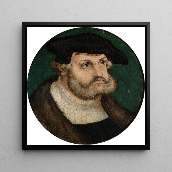 Frédéric the Wise, Elector of Saxony - Lucas Cranach the Elder — framed artwork on a wall