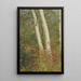 Birches in Autumn - Frederic Edwin Church — framed artwork on a wall
