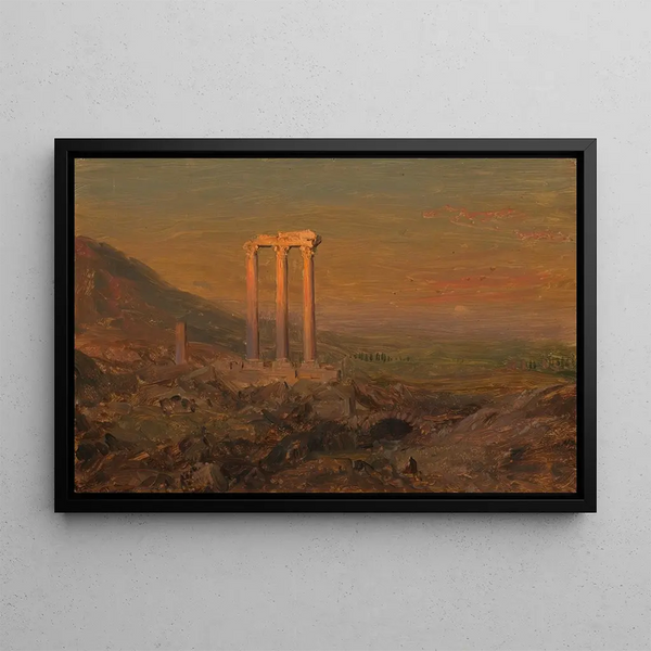Classical Ruins in Syria - Frederic Edwin Church — framed artwork on a wall