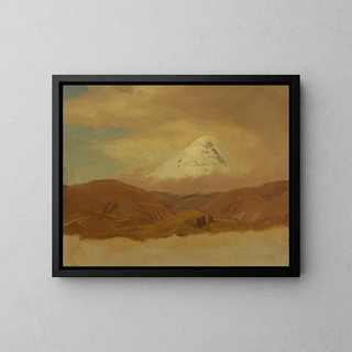 Mont Chimborazo, Ecuador - Frederic Edwin Church — framed artwork on a wall