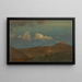 Landscape painting with rolling hills - Frederic Edwin Church — framed artwork on a wall
