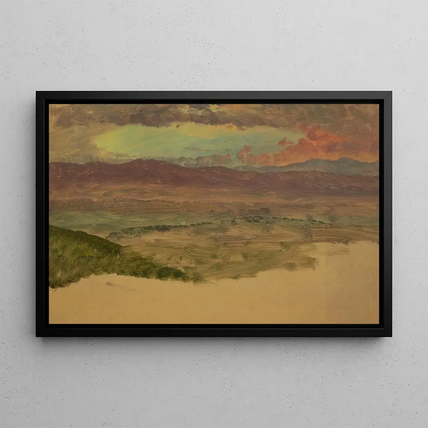 Landscape Painting of the Hudson Valley - Frederic Edwin Church — framed artwork on a wall
