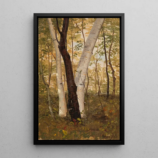 in the woods Hudson New York - Frederic Edwin Church — framed artwork on a wall