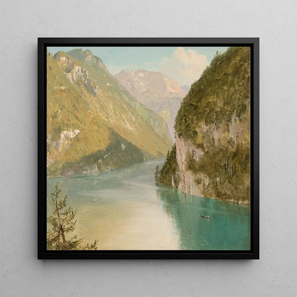 Königssee in Bavaria - Frederic Edwin Church — framed artwork on a wall