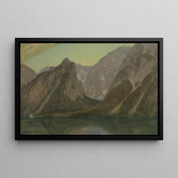 Königssee near Berchtesgaden, Bavaria - Frederic Edwin Church — framed artwork on a wall