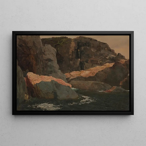 Labrador Big Island Battle Harbor - Frederic Edwin Church — framed artwork on a wall