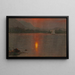 Sunset over Lake Millinocket - Frederic Edwin Church — framed artwork on a wall