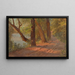 Landscape Painting of a North American Road near a Lake - Frederic Edwin Church — framed artwork on a wall