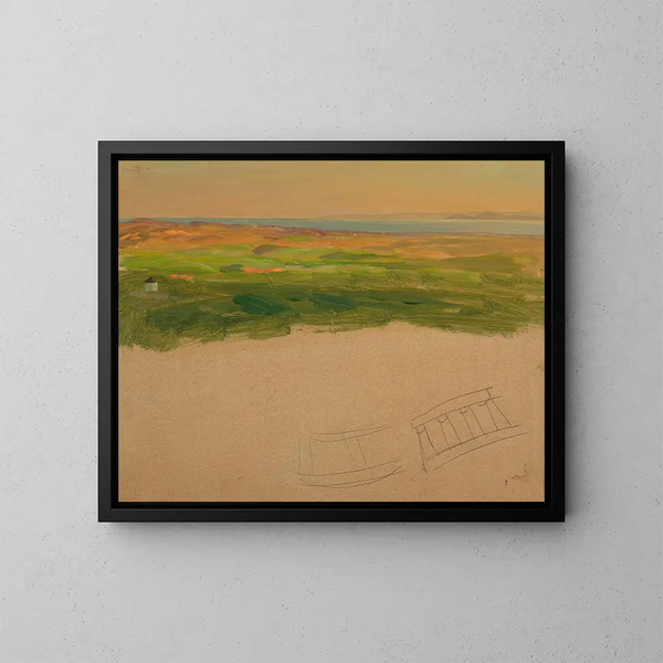 Landscape near Syria or Greece - Frederic Edwin Church — framed artwork on a wall
