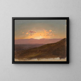 View of the Hudson Valley - Frederic Edwin Church — framed artwork on a wall
