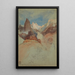 View towards the Bright Angel Trail, Grand Canyon, Arizona - Frederic Edwin Church — framed artwork on a wall