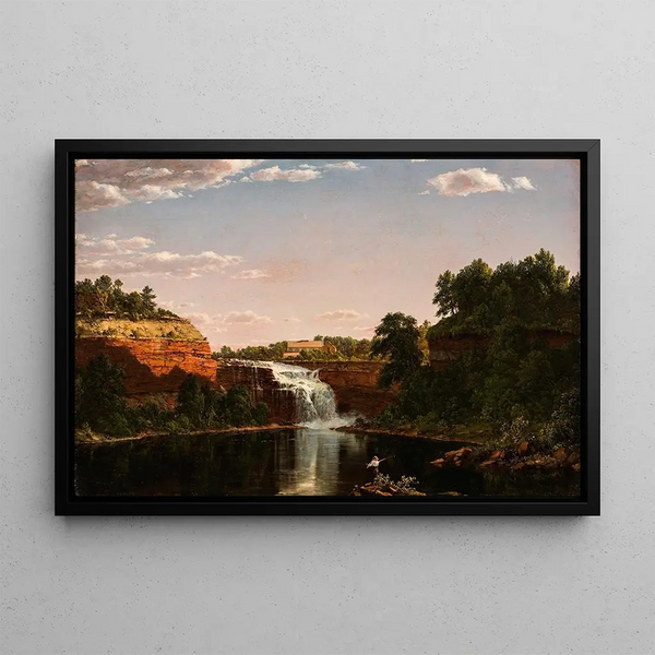 Lower Falls of Rochester - Frederic Edwin Church — framed artwork on a wall