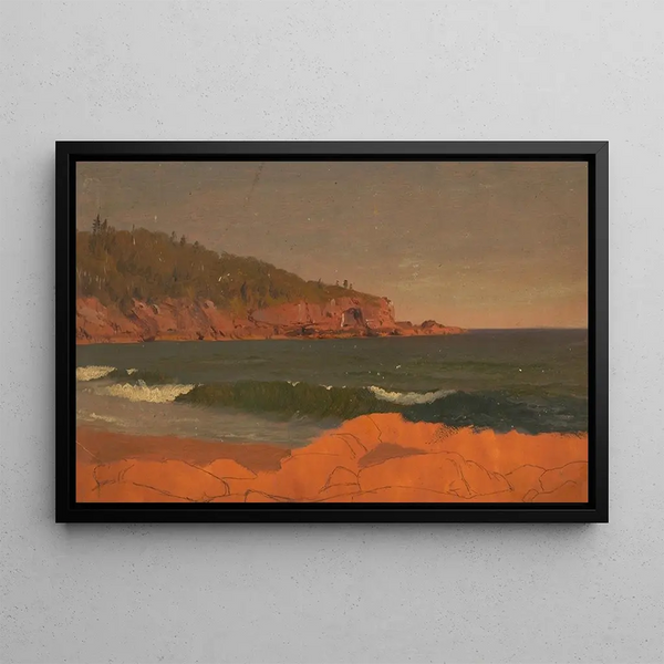 Côte du Maine - Frederic Edwin Church — framed artwork on a wall