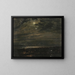 Moon on the coast of Maine - Frederic Edwin Church — framed artwork on a wall