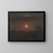 the Church Farm under moonlight - Frederic Edwin Church — framed artwork on a wall